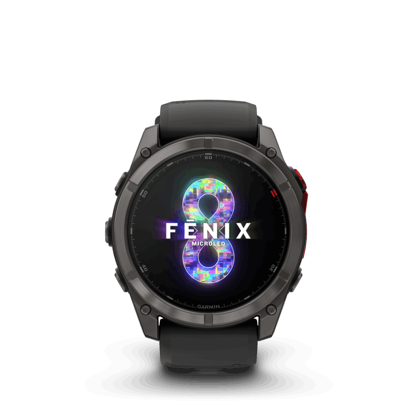 fenix 8 Pro - 51mm, MicroLED, Sapphire, Carbon Gray DLC Titanium, Black/Pebble Gray band