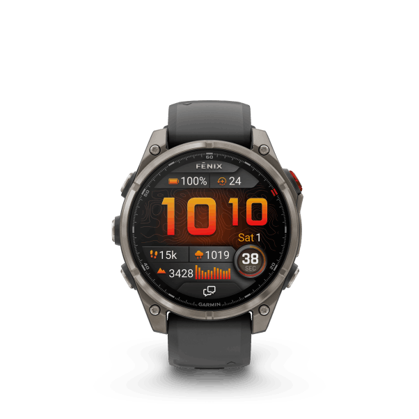 fenix 8 Pro - 47mm, AMOLED, Sapphire, Titanium, Graphite/Black band