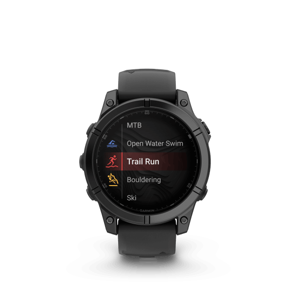 fenix E - 47mm, AMOLED, Slate Gray Steel/Black, Black band