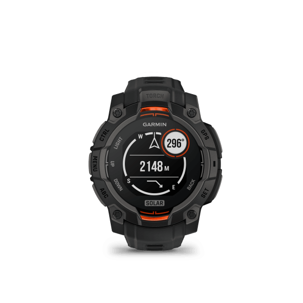 Instinct 3 - 45mm, Solar, Black, Black silicone band