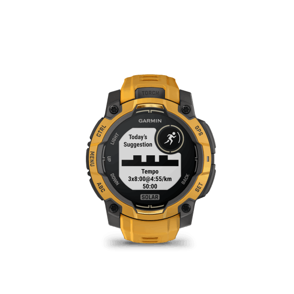 Instinct 3 - 45mm, Solar, Sunburst, Sunburst/grey silicone band (Limited)
