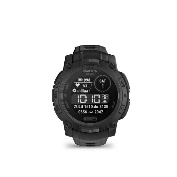 Instinct 3 - 45mm, Solar, Tactical Edition Black, Black silicone band