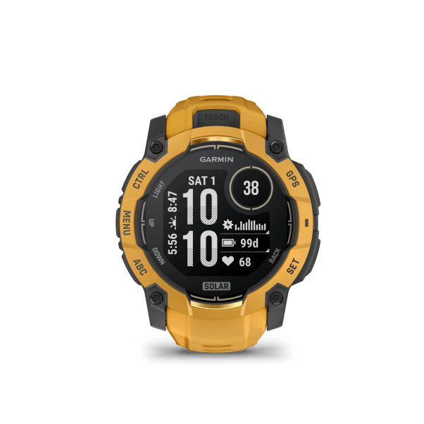Instinct 3 - 50mm, Solar, Sunburst, Sunburst/grey silicone band (Limited)