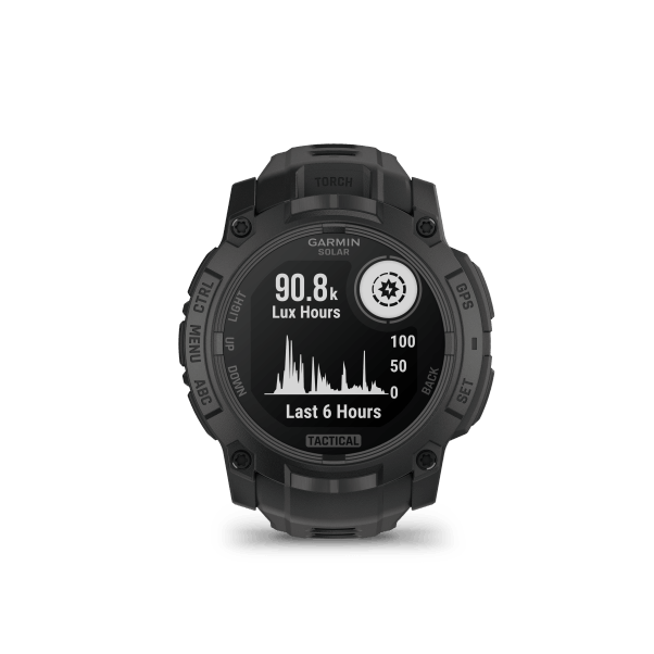 Instinct 3 - 50mm, Solar, Tactical Edition Black, Black silicone band