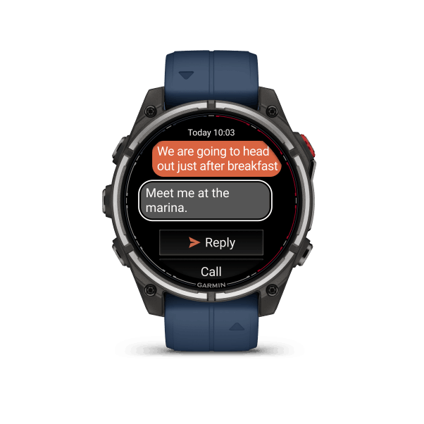 quatix 8 Pro – 47mm, AMOLED, Sapphire, Titanium, Captain blue band